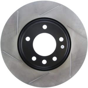 Audi Q7 Brake Rotor (1) - Front Right - Stoptech - Slotted Sport - Black - `07-`15