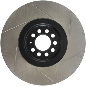 Audi TT Quattro Brake Rotor (1) - Front Right - Stoptech - Slotted - Black - `04-`06