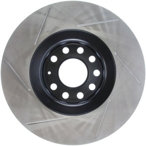 Audi A6 Brake Rotor (1) - Front Left - Stoptech - Slotted Sport - Black - `98-`01