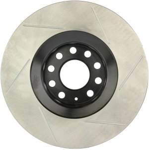 Audi Allroad Brake Rotor (1) - Front Right - Stoptech - Slotted Sport - Black - `01-`06