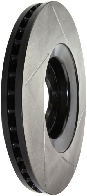 Audi S4 Brake Rotor (1) - Front Right - Stoptech - Slotted Sport - Black - `00-`02