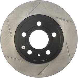 Audi A4 Brake Rotor (1) - Rear Right - Stoptech - Slotted Sport, Black E-Coated, High Carbon - Black - `01-`09