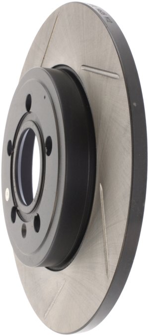 Audi A4 Brake Rotor (1) - Rear Right - Stoptech - Slotted Sport, Black E-Coated, High Carbon - Black - `01-`09