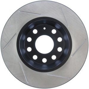 Volkswagen Passat Brake Rotor (1) - Rear Right - Stoptech - Slotted - Black - `06-`08