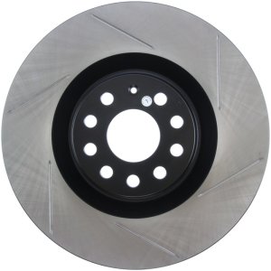 Volkswagen Golf R Brake Rotor (1) - Front Left - Stoptech - Slotted Sport - Black - `12-`13 Volkswagen Golf R Brake Rotor (1) - Front Left - Stoptech - Slotted Sport - Black - `12-`13