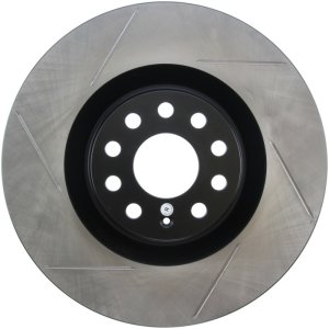 Volkswagen Golf R Brake Rotor (1) - Front Right - Stoptech - Slotted Sport - Black - `12-`13 Volkswagen Golf R Brake Rotor (1) - Front Right - Stoptech - Slotted Sport - Black - `12-`13