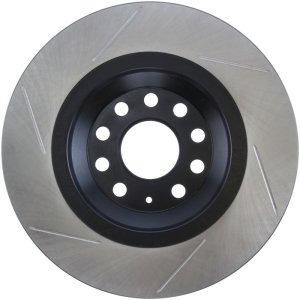 Volkswagen Passat Brake Rotor (1) - Left Rear - Stoptech - Slotted Sport - Black - `06-`09