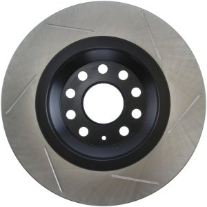Volkswagen Golf Brake Rotor (1) - Rear Right - Stoptech - Slotted - Black - `12-`17