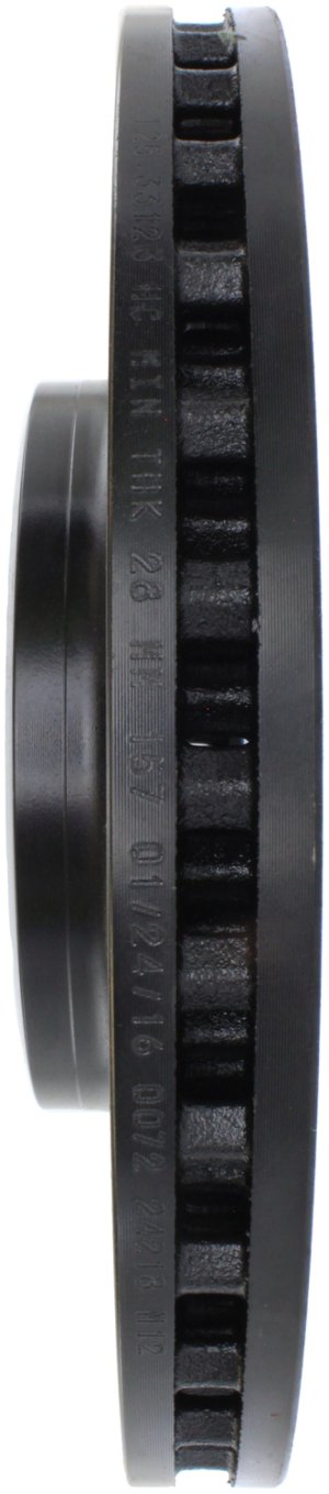 Audi A4 Brake Rotor (1) - Front Left - Stoptech - Slotted - Black - `09-`11