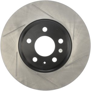 Audi S4 Brake Rotor (1) - Front Left - Stoptech - Slotted - Black - 2010