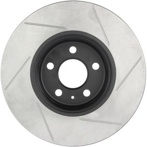Audi A4 Brake Rotor (1) - Front Right - Stoptech - Slotted Sport - Black - `09-`11