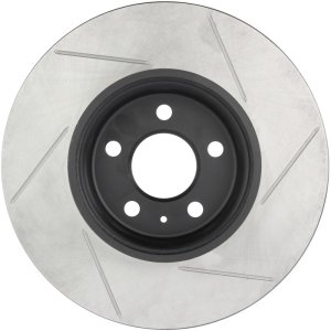Audi A4 Brake Rotor (1) - Front Right - Stoptech - Slotted Sport - Black - `09-`11