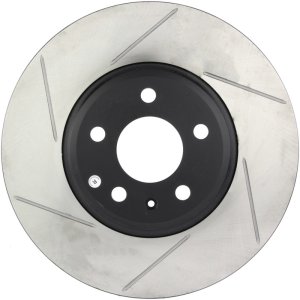 Audi A4 Brake Rotor (1) - Front Right - Stoptech - Slotted Sport - Black - `09-`11