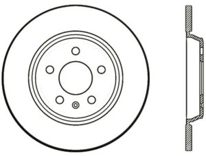 Audi allroad Brake Rotor (1) - Rear Left - Stoptech - Slotted Sport Cryo - Black - `13-`16