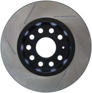 Volkswagen e-Golf Brake Rotor (1) - Rear Left - Stoptech - Sport Slotted, Black E-Coated - Black - `15-`21