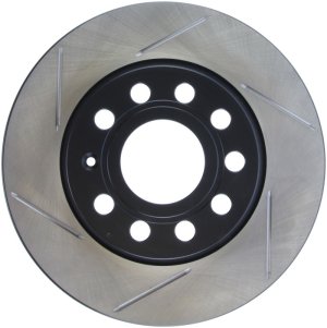 Audi Q2 Brake Rotor (1) - Rear Right - Stoptech - Sport Slotted, E-Coated - Black E-Coated - `18-`19
