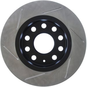 Volkswagen Golf Brake Rotor (1) - Rear Left - Stoptech - Slotted Sport - Black - `11-`16