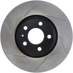 Audi A4 Brake Rotors (1) - Front Right - Stoptech - Slotted - Black - `12-`16