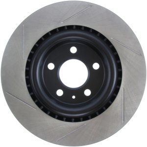 Audi A8 Brake Rotor (1) - Rear Left - Stoptech - Slotted Sport, E-Coated - Black - `15-`16