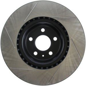 Audi A7 Brake Rotor (1) - Front Left - Stoptech - Sport Slotted, E-Coated - Black - `11-`18