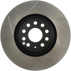 Volkswagen Arteon Brake Rotor (1) - Front Right - Stoptech - Slotted Sport - Black - `19-`21