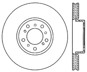BMW M3 Brake Rotor (1) - Front Right - Stoptech - Slotted Cryo - Black - `01-`06