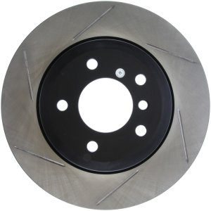 BMW 135i Brake Rotor (1) - Rear Right - Stoptech - Slotted Sport - Black - `08-`13