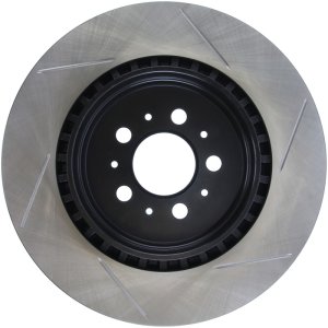 Volvo S60 Brake Rotor (1) - Rear Left - Stoptech - Slotted Sport - Black - `04-`07