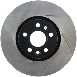 Volvo S60 Brake Rotor (1) - Front Left - Stoptech - Sport Slotted - Black (E-Coated) - `11-`15