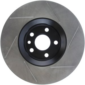 Volvo S80 Brake Rotor (1) - Front Left - Stoptech - Sport Slotted - Black (E-Coated) - `07-`15