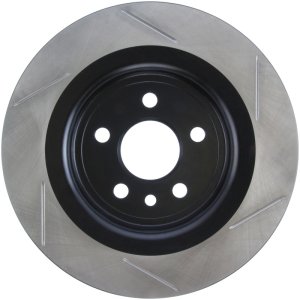 Volvo S60 Brake Rotor (1) - Rear Right - Stoptech - Slotted Sport - Black - `11-`18