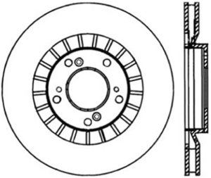 Honda S2000 Brake Rotor (1) - Front Left - Stoptech - Slotted Sport Cryo - Black - `00-`09 Honda S2000 Brake Rotor (1) - Front Left - Stoptech - Slotted Sport Cryo - Black - `00-`09