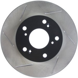 Honda CR-Z Brake Rotor (1) - Front Right - Stoptech - Slotted Sport - Black - `11-`15