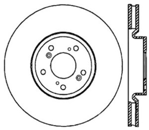 Acura TL Brake Rotor (1) - Front Left - Stoptech - Slotted Sport Cryo - Black - `04-`08
