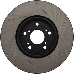 Acura TL Brake Rotor (1) - Front Right - Stoptech - Slotted - Black - `04-`08