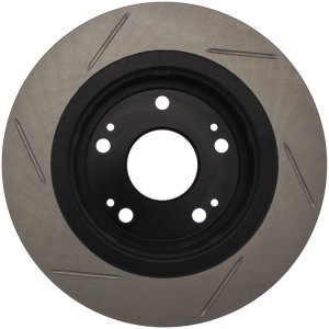 Acura TSX Brake Rotor (1) - Rear Left - Stoptech - Slotted Sport - Black - `09-`14