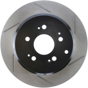 Acura ZDX Brake Rotor (1) - Rear Left - Stoptech - Slotted - Black - `10-`13
