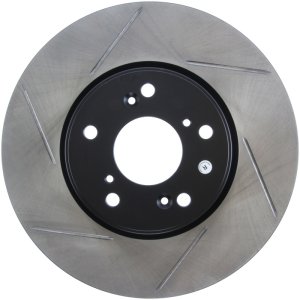 Honda Accord Brake Rotor (1) - Front Right - Stoptech - Slotted Sport - Black - `13-`20