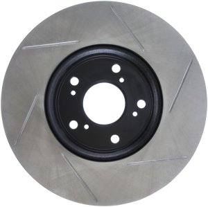 Honda Accord Brake Rotor (1) - Front Right - Stoptech - Slotted Sport - Black - `13-`20