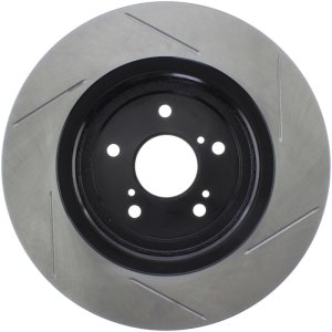 Acura MDX Brake Rotor (1) - Front Right - Stoptech - Slotted Sport - Black - `14-`16
