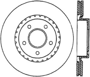 Infiniti G35 Brake Rotor (1) - Front Left - Stoptech - Sport Slotted Cryo - Black - `03-`05