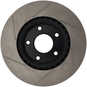 Infiniti G35 Brake Rotor (1) - Front Right - Stoptech - Slotted Sport - Black - `03-`05