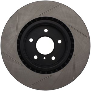 Infiniti G35 Brake Rotor (1) - Front Left - Stoptech - Slotted - Black E-Coated - `03-`04