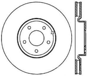 Infiniti G35 Brake Rotor (1) - Rear Right - Stoptech - Slotted Cryo - Black - `03-`04