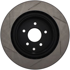Infiniti G35 Brake Rotor (1) - Rear Right - Stoptech - Slotted Sport Rotor - Black - `03-`04