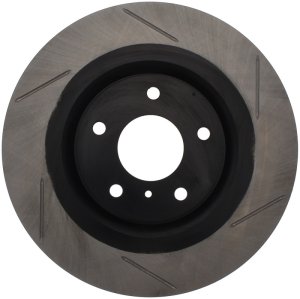 Infiniti M56 Brake Rotor (1) - Front Left - Stoptech - Slotted - Black - `11-`13