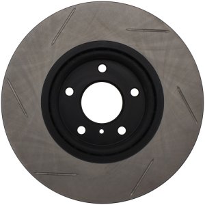 Infiniti M56 Brake Rotor (1) - Front Right - Stoptech - Slotted Sport Rotors - Black - `11-`13