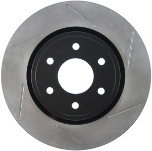 Nissan Frontier Brake Rotor (1) - Front Left - Stoptech - Slotted - Black - `05-`09