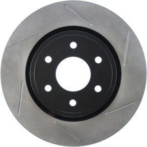 Nissan Xterra Brake Rotor (1) - Front Left - Stoptech - Slotted - Black - `05-`15