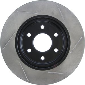 Nissan Pathfinder Brake Rotor (1) - Front Right - Stoptech - Slotted Sport - Black - `04-`12